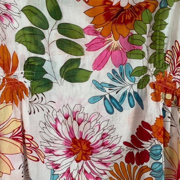 T-box Sheer‎ Floral Swimsuit Cover-Up Dress - Picture 7 of 14